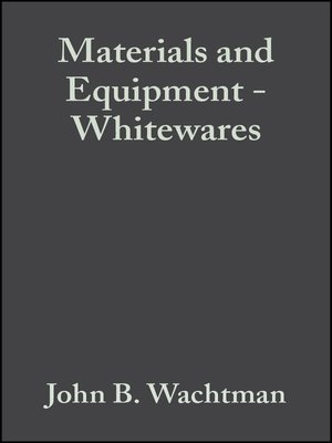 cover image of Materials and Equipment--Whitewares
